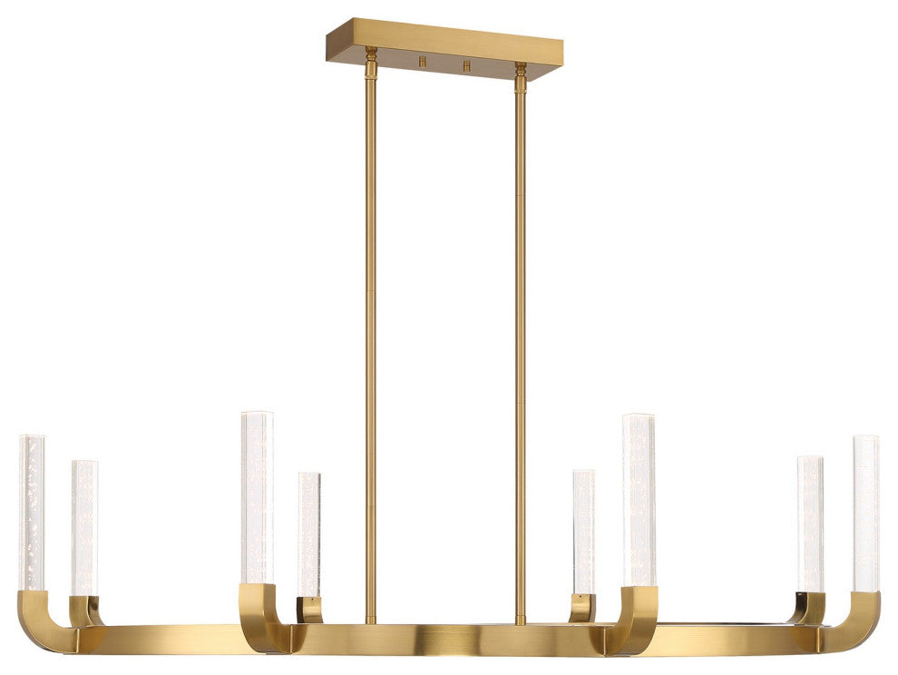 Del Mar 8-Light LED Chandelier, Warm Brass by Breegan Jane
