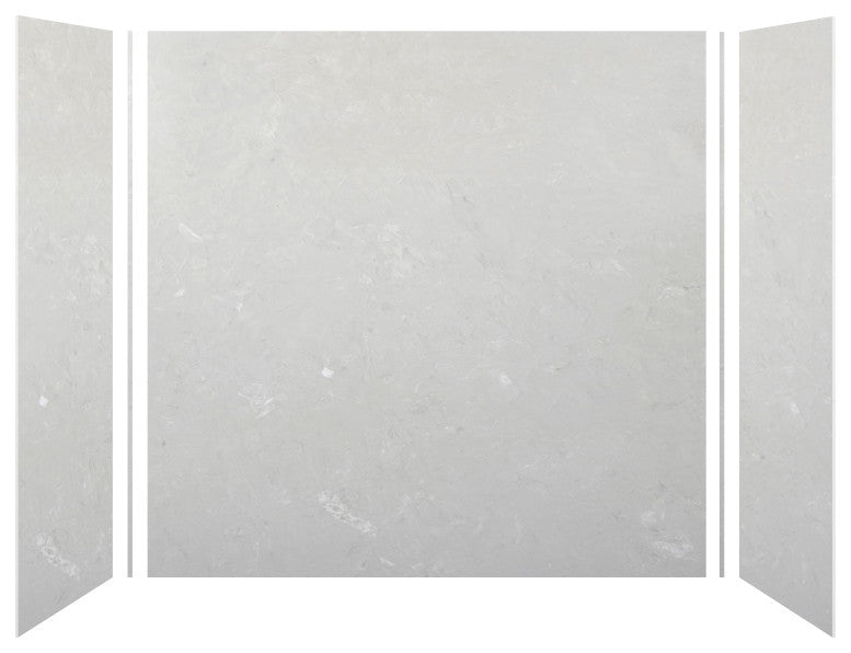 Transolid SaraMar 60"x36"x60" 3-Piece Shower Wall Kit, Lunar Velvet