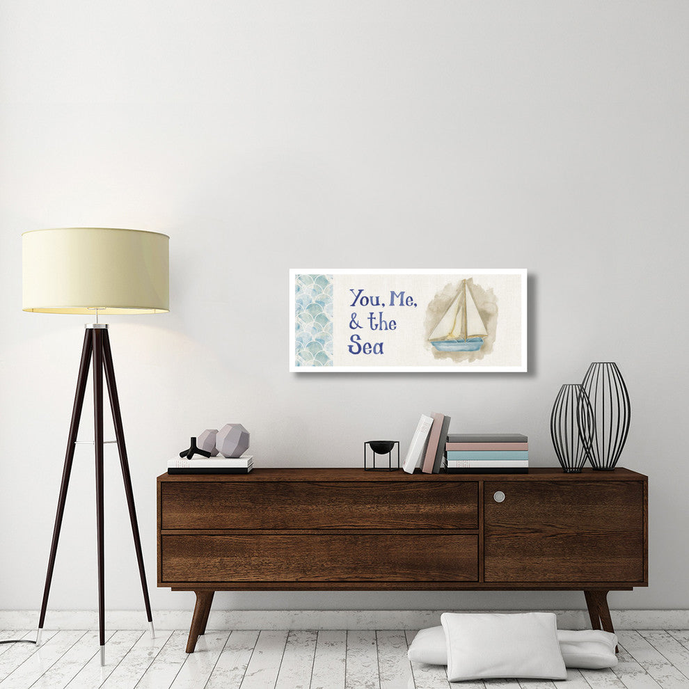 "New Horizons VI Words" Digital Paper Print by Elyse DeNeige, 42"x18"