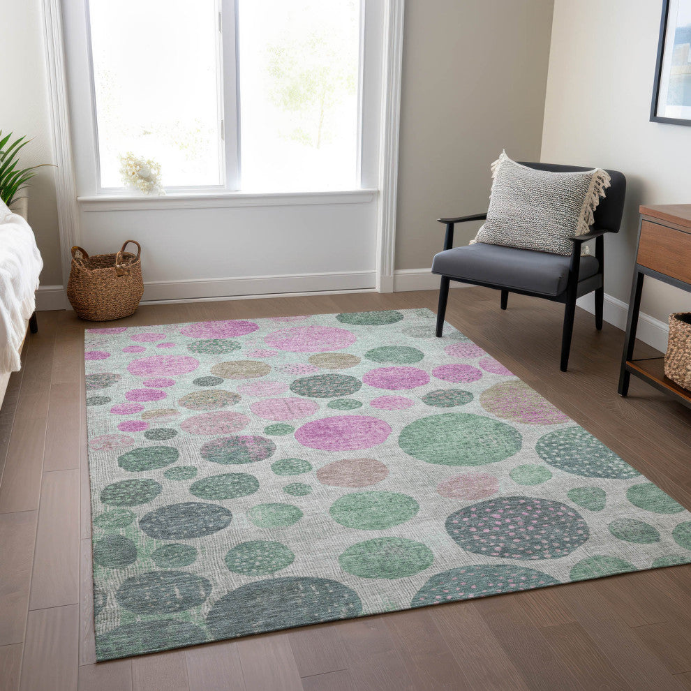 Machine Washable Indoor/Outdoor Chantille ACN1899 Sage 2'6" x 3'10" Rug