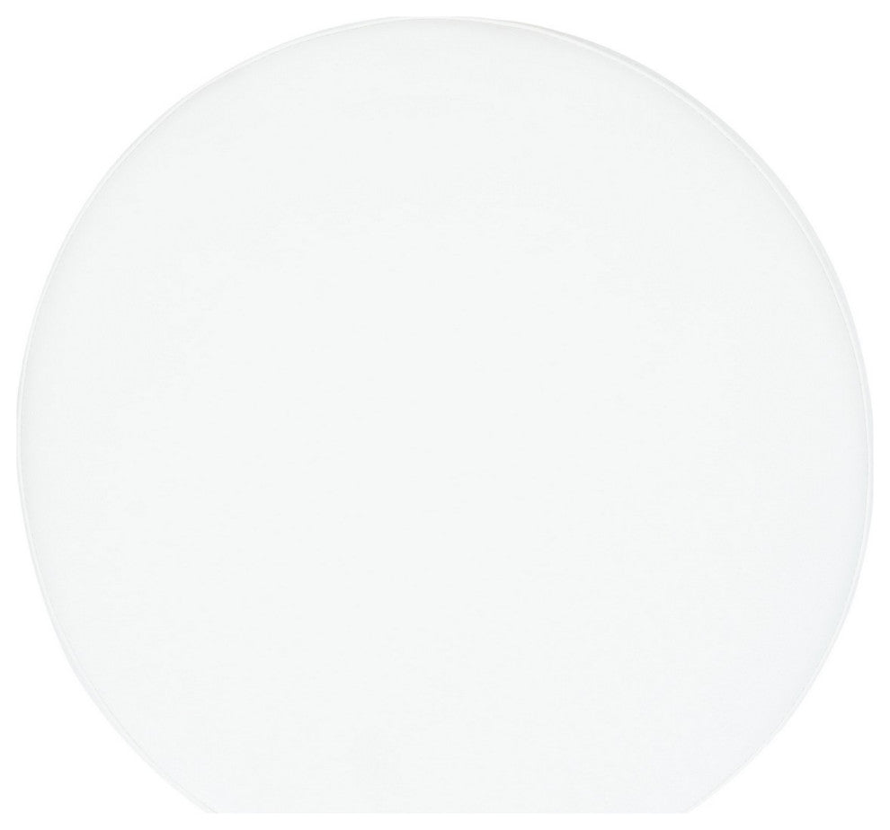 Safavieh Obito Swivel Counter Stool, White/Brushed Nickle