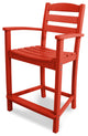 Polywood La Casa Cafe Counter Arm Chair, Sunset Red