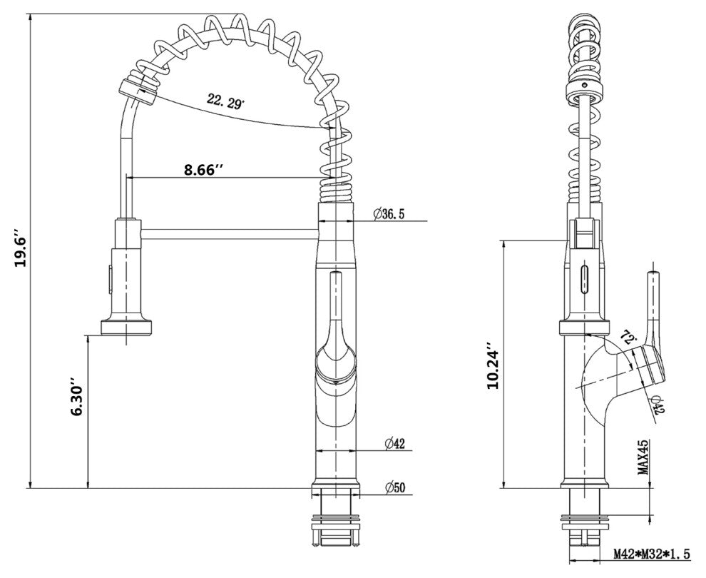 Kitchen faucet With pull-out nozzle