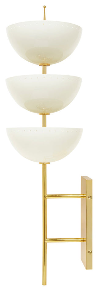 Lisbon Sconce, Ivory/Brass