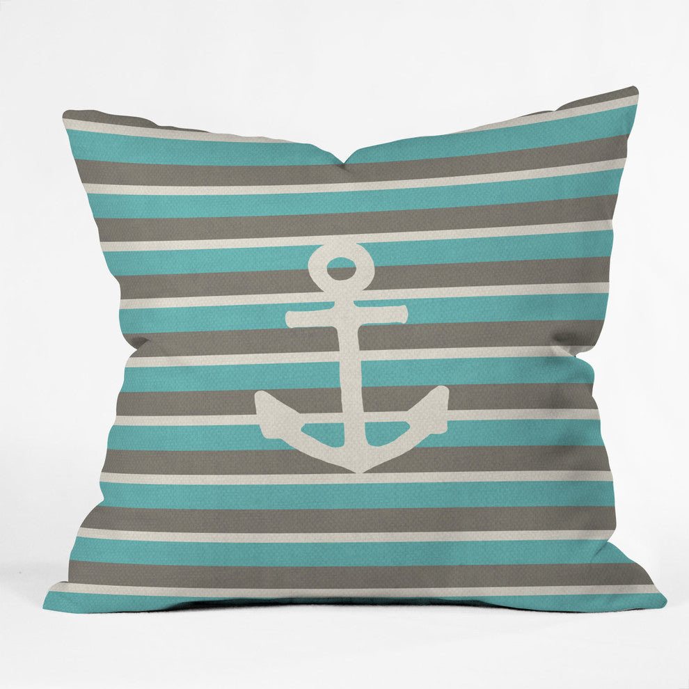 Bianca Green Anchor 1 Outdoor Throw Pillow