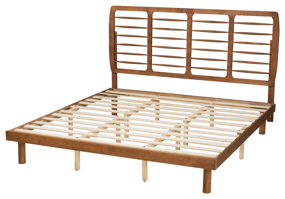 Micah Ash Walnut Platform Bed, King