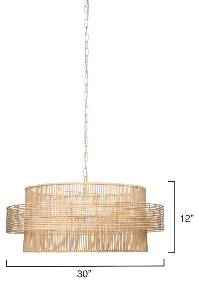 Concentric Rattan 2-Light Pendant