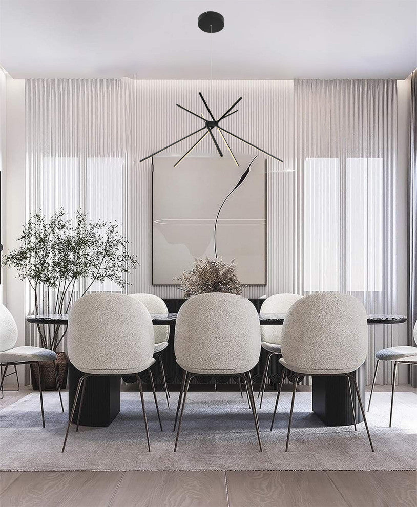 Black Linear Starburst Chandelier