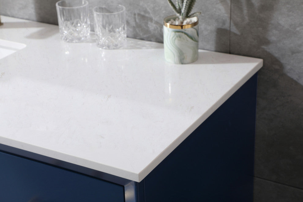 60" SIngle Bathroom Vanity, Blue