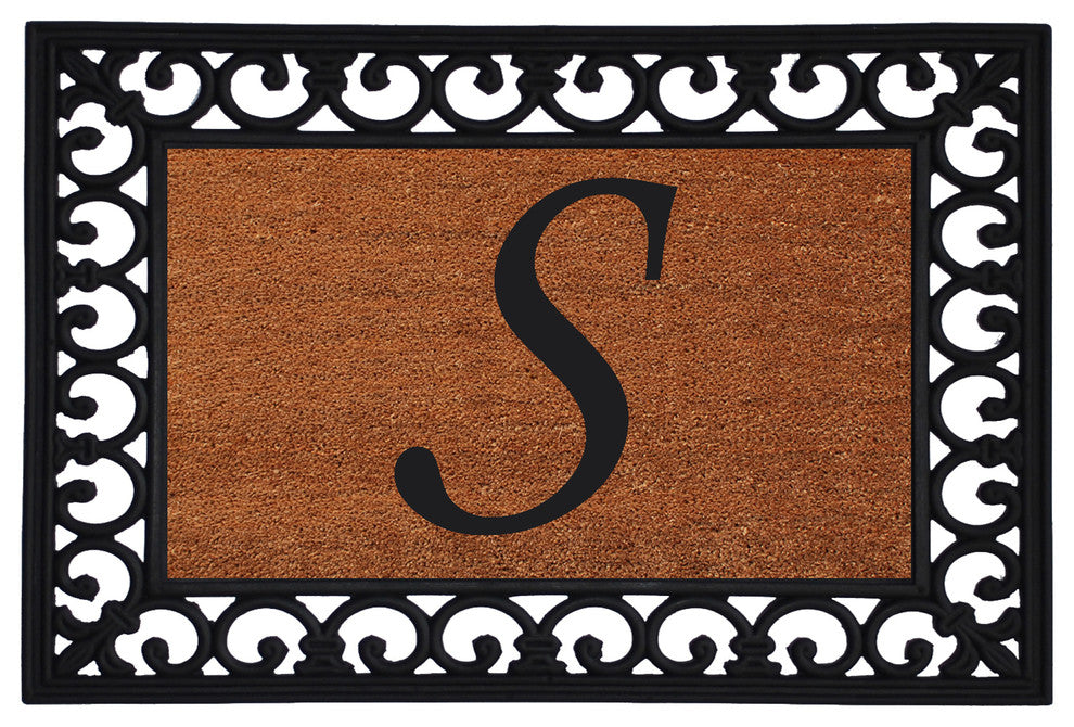 Monogram Insert Doormat 19"x25", Letter S