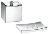 Kraftware Monaco Brushed Steel 2-Piece Amenity Set
