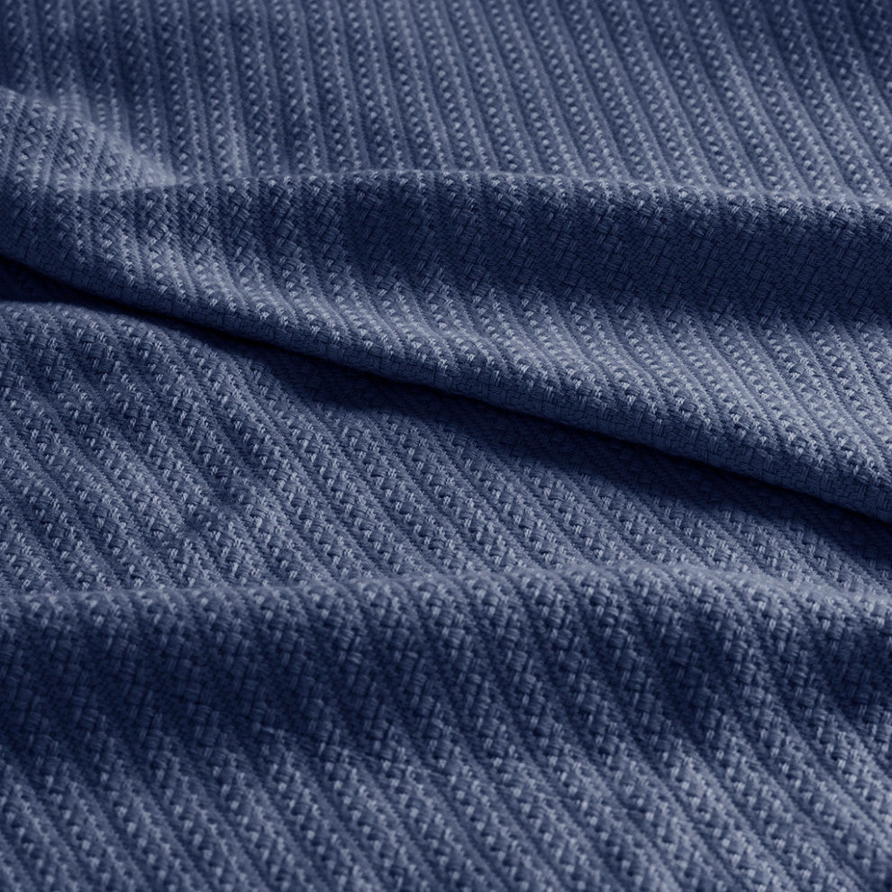 Madison Park Liquid Cotton Blanket, Navy