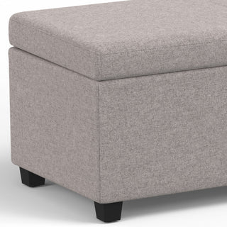 Avalon Extra Large Storage Ottoman Bench, Cloud Grey