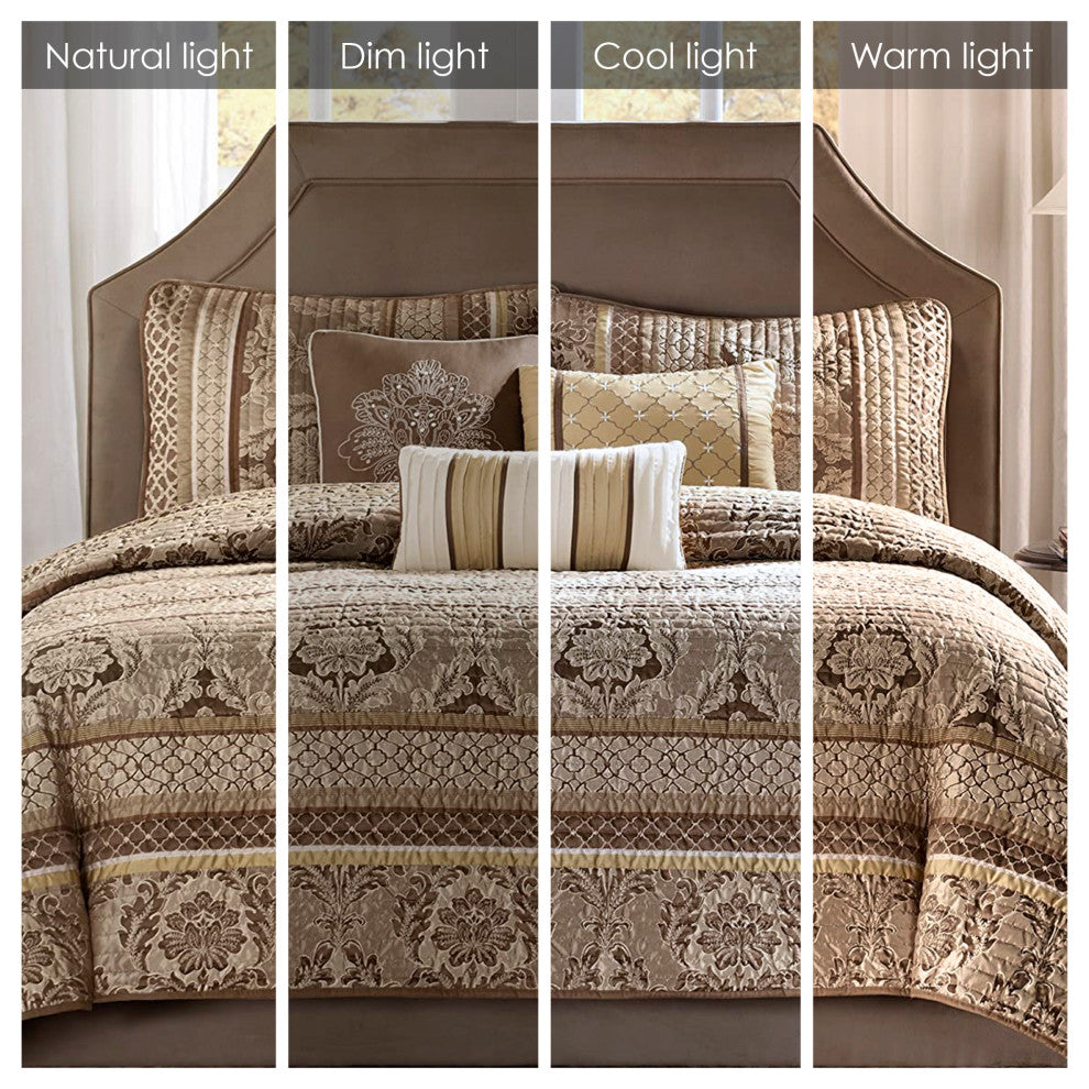 Madison Park Jacquard Coverlet 6-Piece Set, King