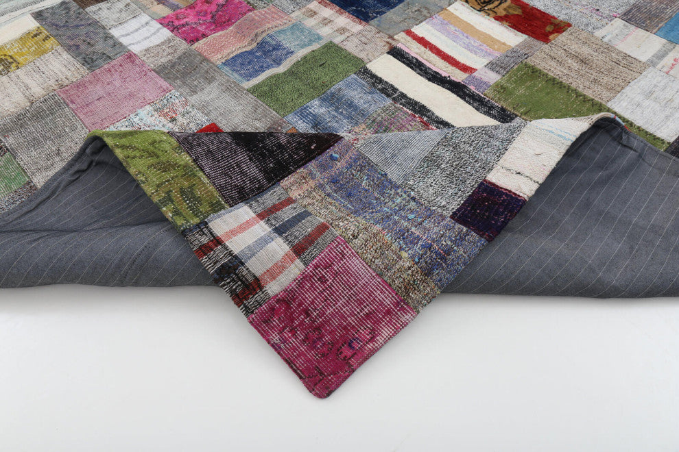 Rug N Carpet - Handmade Anatolian 6' 7'' x 9' 11'' Rustic Patchwork Kilim Rug