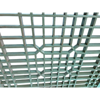 Vintage Rustic Pastel Light Green Grid Geometric Wood Wall Panel