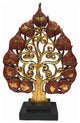 Centerpiece Accent Home Decor Carved Wood Tree Statue With Stand Asian Decor