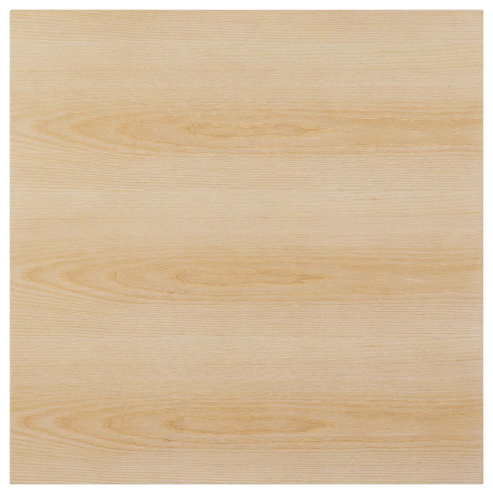 Dining Table, Square, Wood, Gold Brown Natural, Modern, Cafe Bistro Restaurant