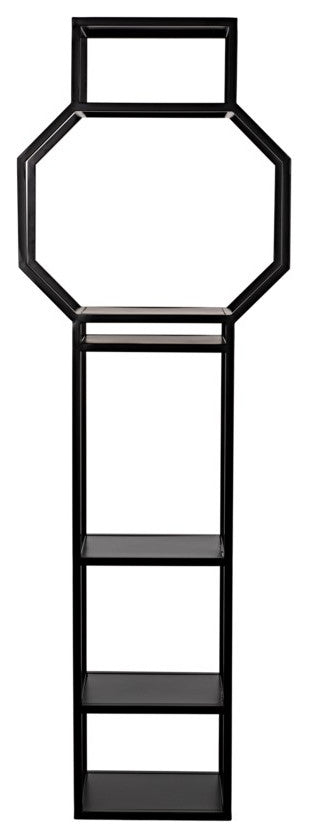 Downtown B Bookcase, Black Metal