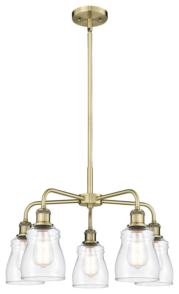 Innovations Ellery 5 22.75" Chandelier Antique Brass