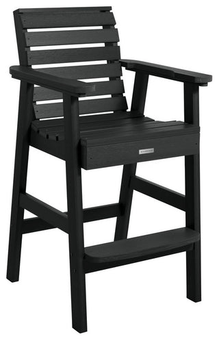 Weatherly Bar Height Armchair, Black
