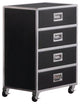Industrial Drawer Chest With Casters Black and Silver