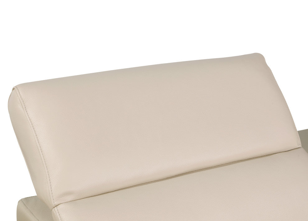 GIOVANNI 8-Piece 2-Power Reclining Italian Leather Sectional, Beige