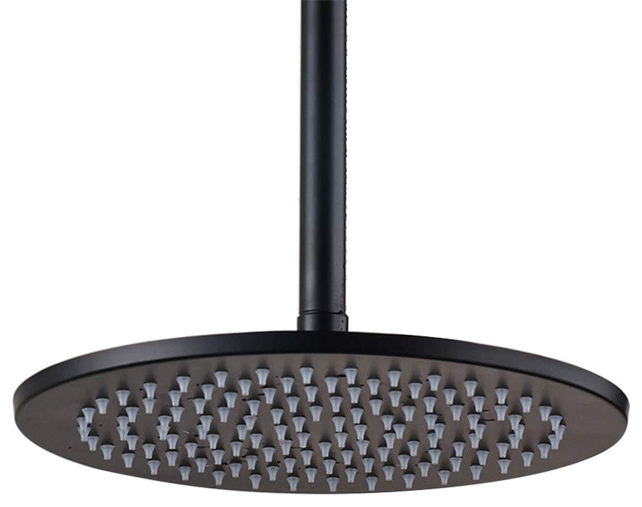 16" Oil Rubbed Bronze Round Color Changing LED Rain Shower Head, Solid Brass