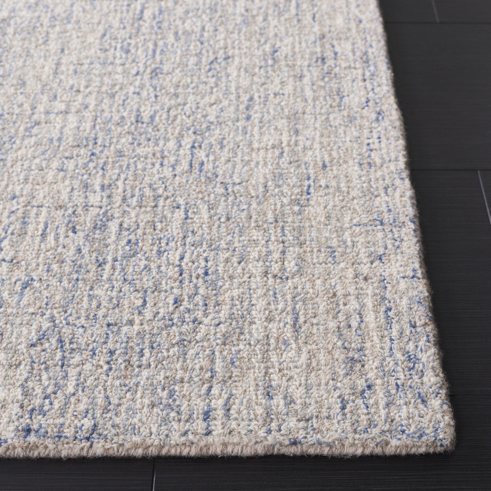 Safavieh Couture Abstract Collection, ABT471 Rug, Ivory/Blue, 6' Square