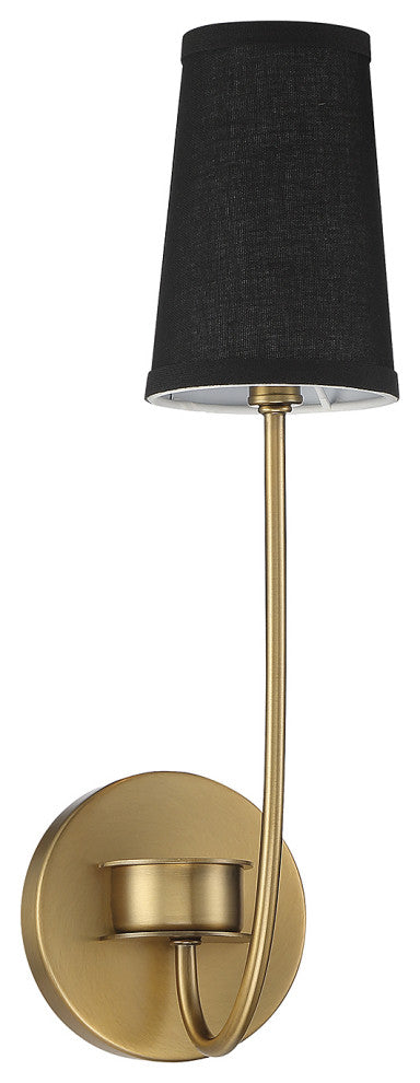 1-Light Wall Sconce, Natural Brass