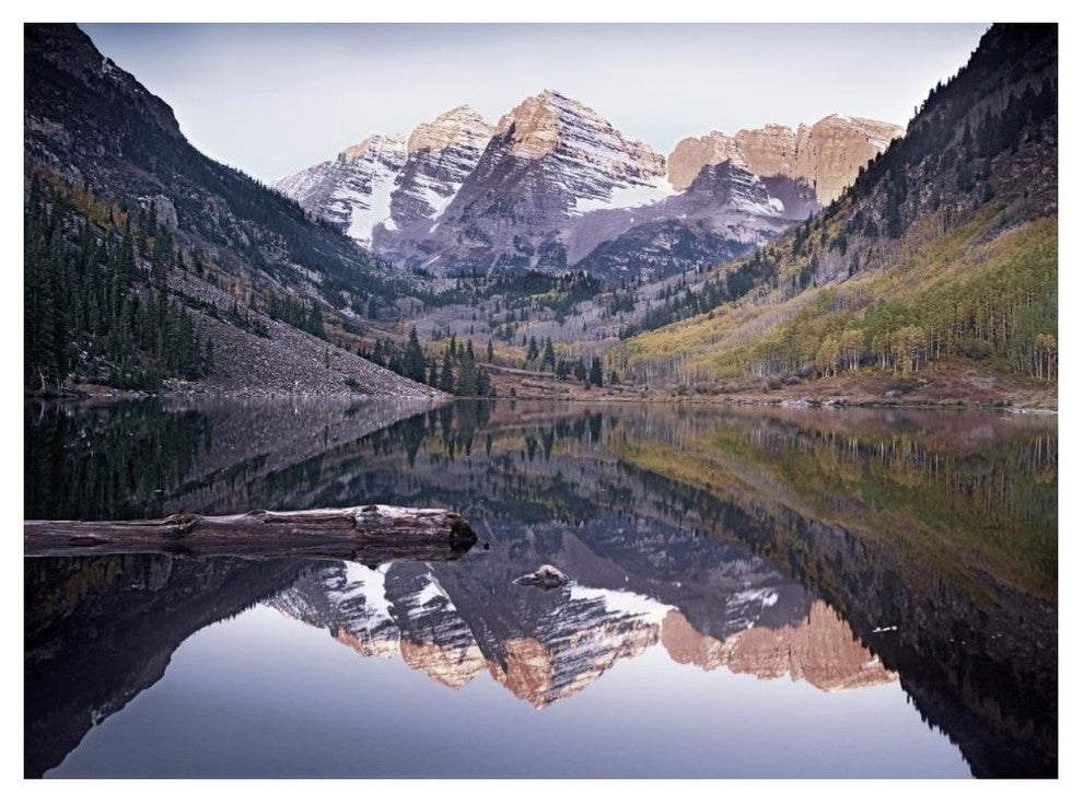 "Maroon Bells reflected, Snowmass Wilderness, White River NP" Paper Art, 50"x38"