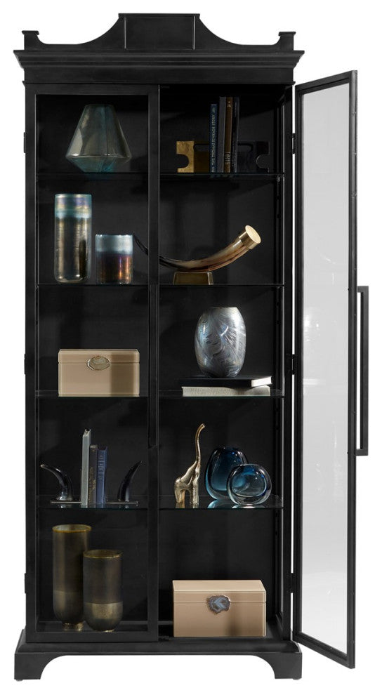Cabinet with doors open showing interior contents; white background; not primary product image.