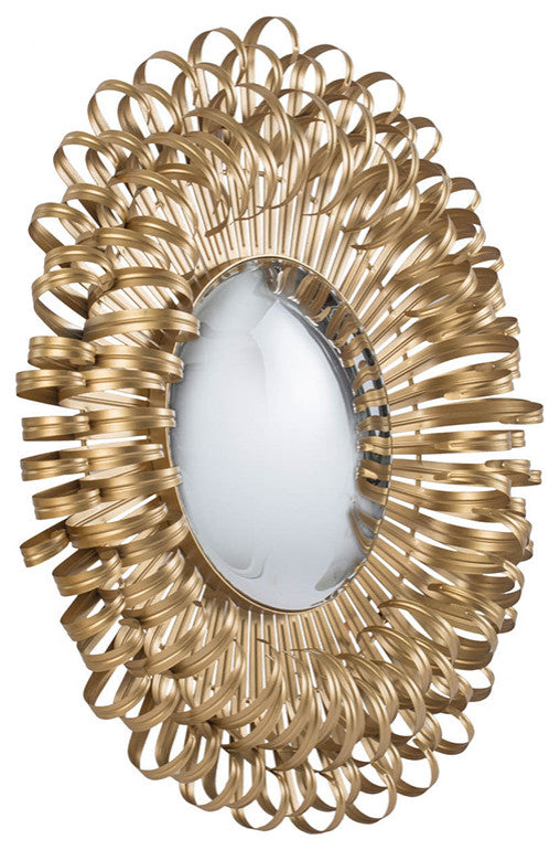 Gewnee 27", Sunburst Design Wall Mirror Decorative Golden Finish