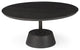 Black Wooden Pedestal Base Coffee Table