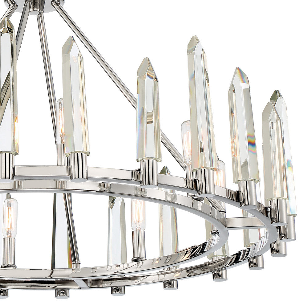 Crystorama Lighting Group WAT-B2008 Watson 8 Light 32"W Crystal - Polished