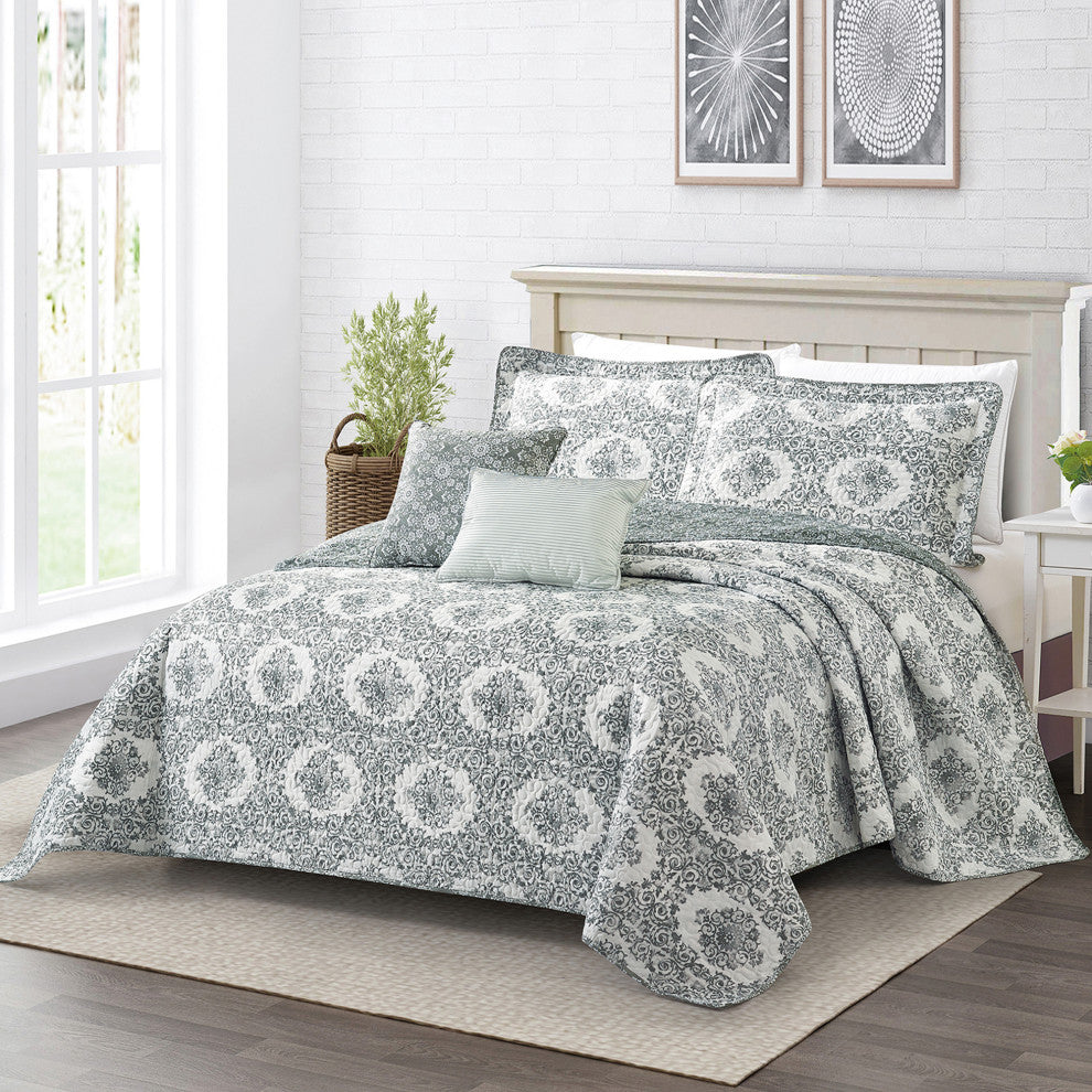 5 Piece Legacy Bedspread, Legacy, 122"x106"