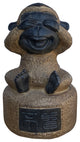 Black Gray Brown Two Colors Stone Monkey Ape See No Evil Figure Hcs7115