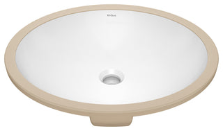 KRAUS Elavo 19.25 in. Oval Porcelain Ceramic Undermount Bathroom Sink