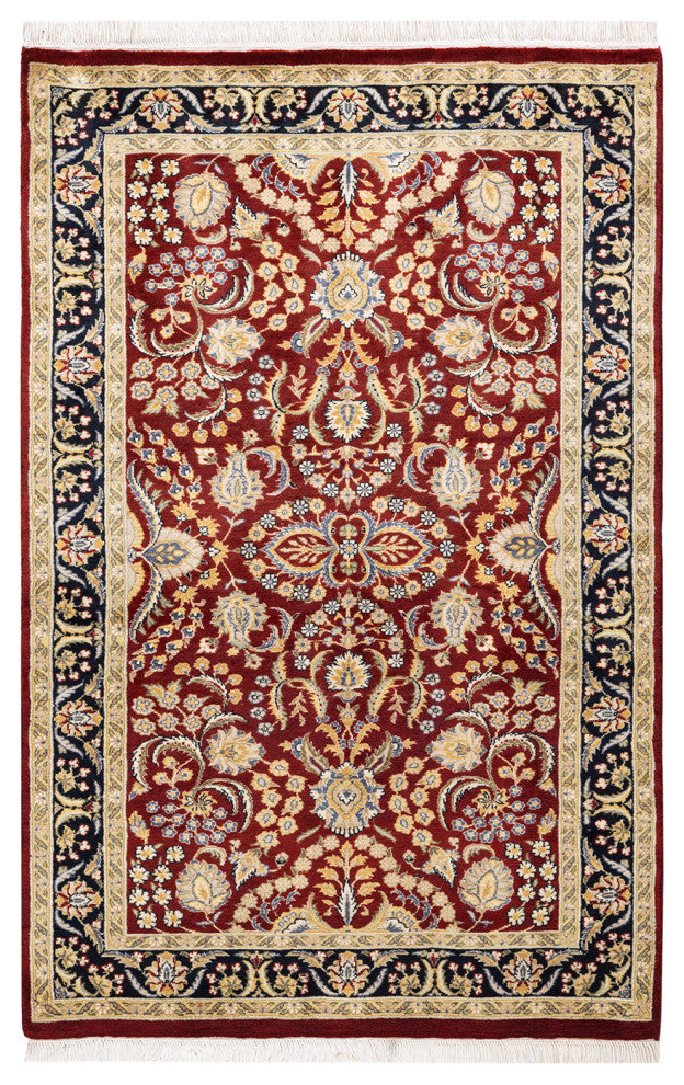 Mogul, One-of-a-Kind Hand-Knotted Area Rug Red, 3'0"x4'9"