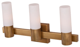 Maxim 22413 Contessa 20"W Bath Light - Natural Aged Brass / Satin White Glass
