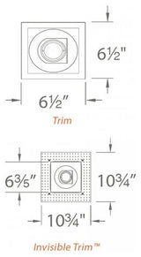 Tesla LED Multiple Single-Light Spot 3000K Invisible Trim With-Light Engine