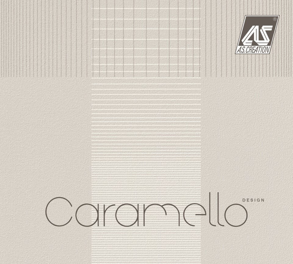 Caramello, Simple Caramel Striped Floral Wallpaper Roll Wall Decor