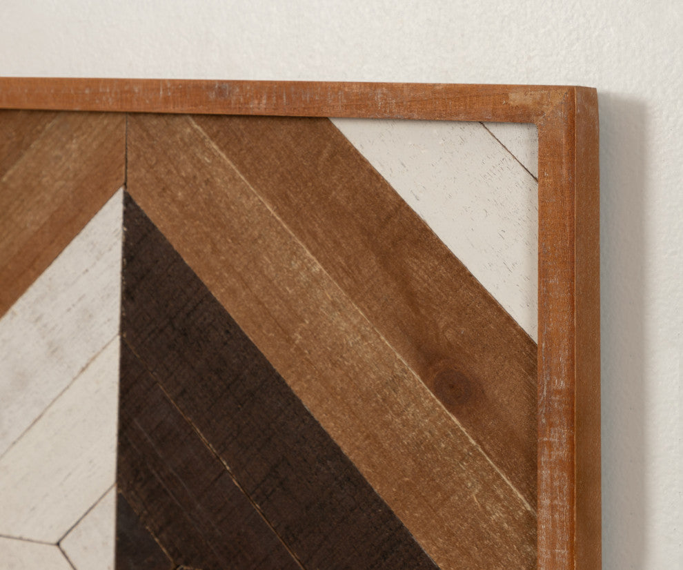 Ballez Wood Plaque Art Set, Multi/Brown 3 Piece