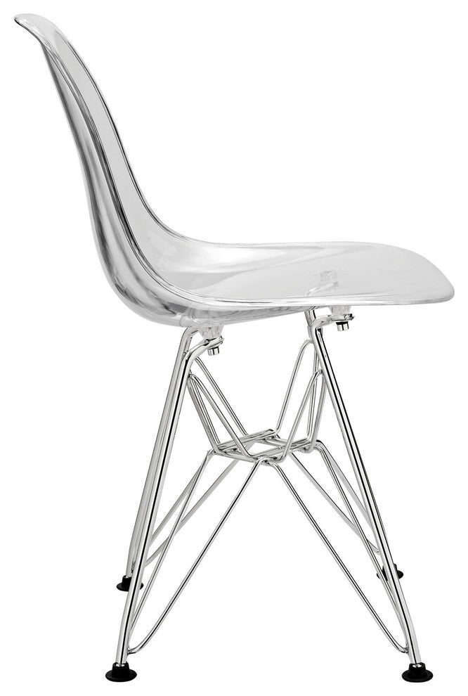 Modern Contemporary Kitchen Kids Chair Clear