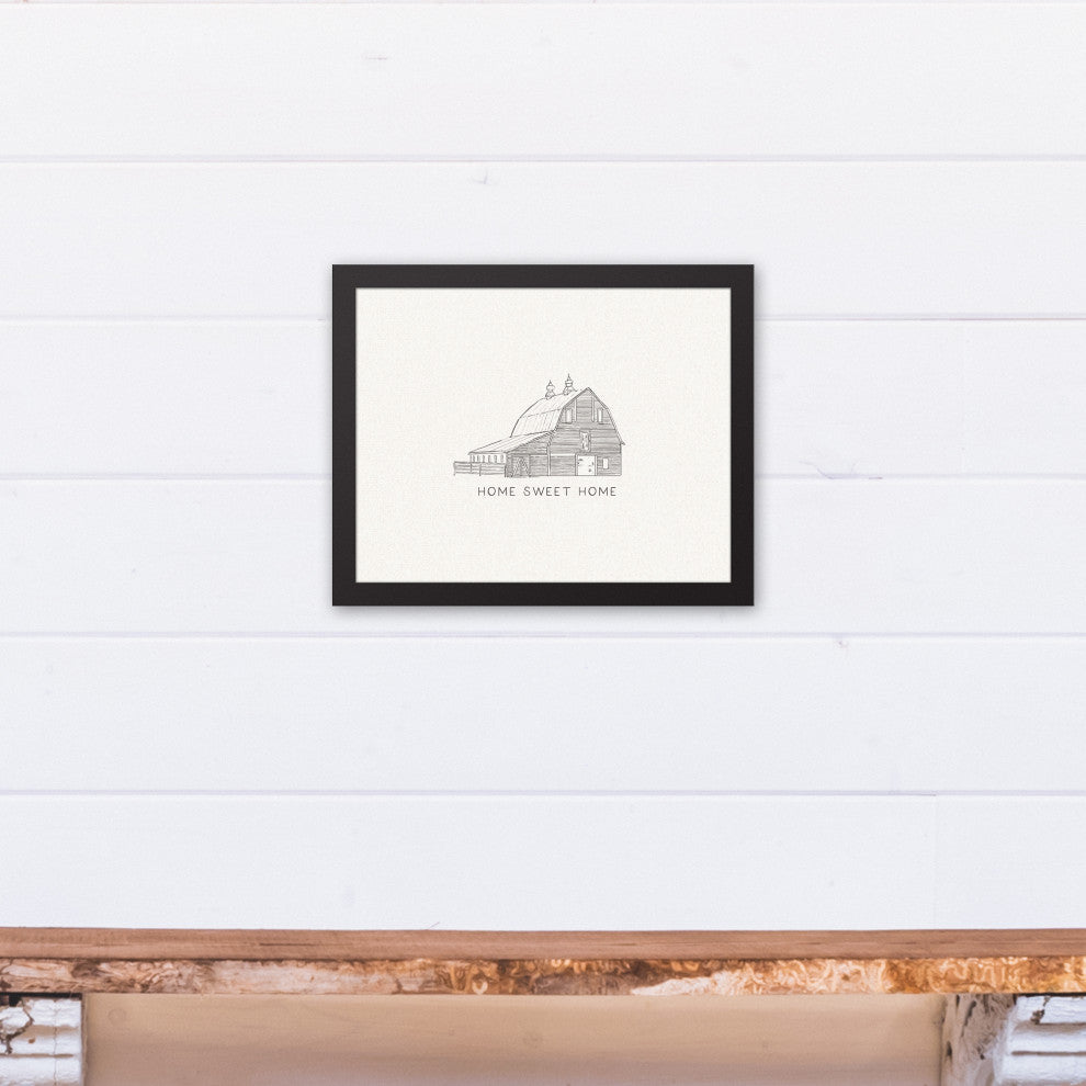 Home Sweet Home 11"x14" Black Framed Canvas