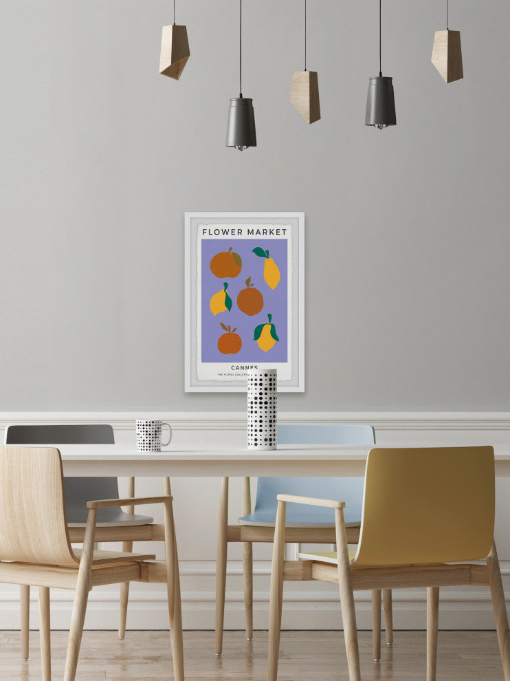 "Flower Market Cannes" Framed Painting Print, 12x18