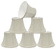 30004-6 Small Bell  Chandelier Clip On Lamp Shade Off White 3"x5"x4"