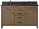 Jasper 54" Bathroom Vanity, Textured Natural, Blue Limestone