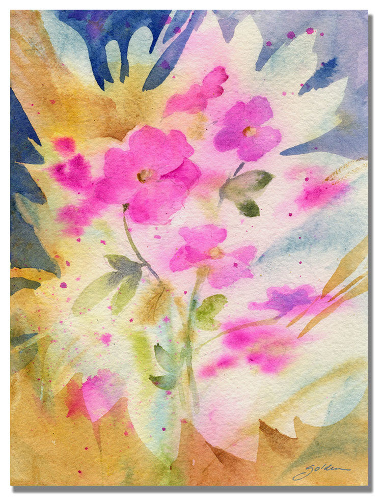 ''Vinca Shadows'' Canvas Art by Sheila Golden