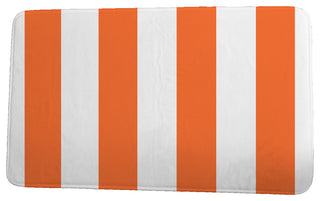 Nantucket Rugby Stripe Stripe Print Bath Mat, Orange, 21"x34"